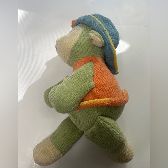 12” Russ Berrie Wootles Knit Lamb Plush in Pastel Sweater & Hat crochet flowers - Picture 4 of 11